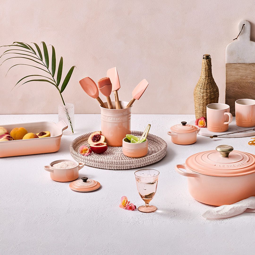 Check out @LeCreusetSA's new Pêche 🍑 collection - a vibrant shade with a subtle pinkish tint. A great addition to any #LeCreuset range and a perfect #Mothersday gift. Available online and in stores. #LeCreusetPêche #stoneware #cookware #MelroseArh #MothersDay.