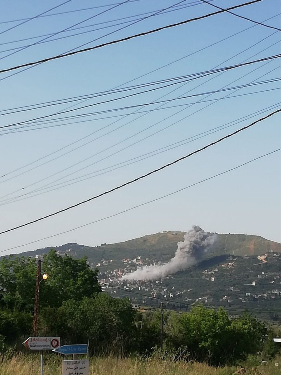 An Israeli airstrike targeted the town of Kfarkila south Lebanon