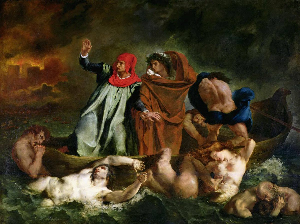Eugène Delacroix (1798-1863)
 - La Barque de Dante (1822)