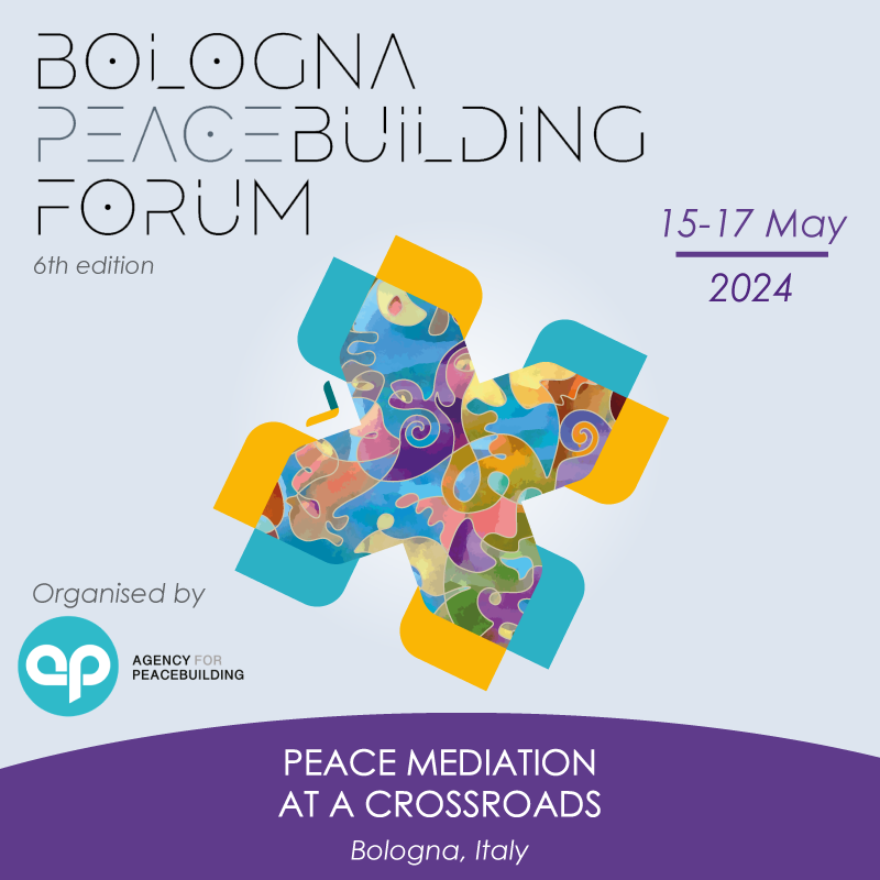 🌍 Join @swisspeace's @JulianArevaloB at the internat. conference 'Peace Mediation at a Crossroads' during the Bologna Peacebuilding Forum. 🕊️ He will discuss 'The Future of (Contested) Peace Mediation' with other exciting panelists. ℹ️peacebuilding.eu @agencypb #BPF2024