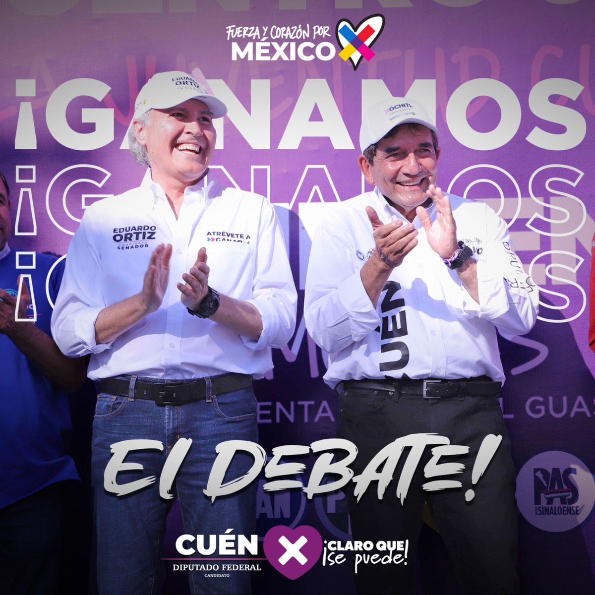 Sin duda, @EduardoOrtizH gana el debate, contundente, por algo no asistieron los otros.
Vamos con Fuerza y Corazón por México con @XochitlGalvez y la fórmula ganadora de @palomaSnchez y @EduardoOrtizH #ClaroQueSePuede