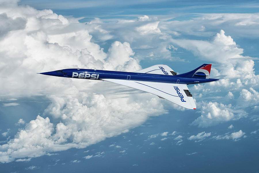 The Pepsi Concorde, one of the biggest marketing stunts of the 90s.

It could not be flown at supersonic speeds longer than 20 minutes because the blue paint would heat up too much.