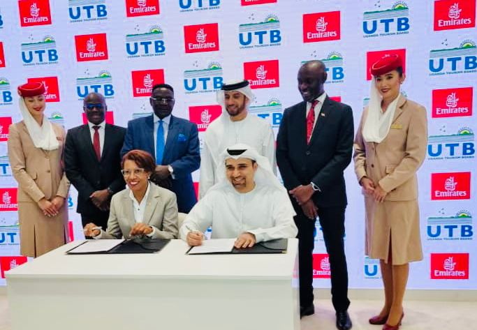 I was honoured to represent the @TourismBoardUg during the signing of a partnership agreement with @emirates Airlines. This collaboration aims to promote destination Uganda's diverse tourism offerings, including gorilla trekking, white-water rafting, and exploring cultural…