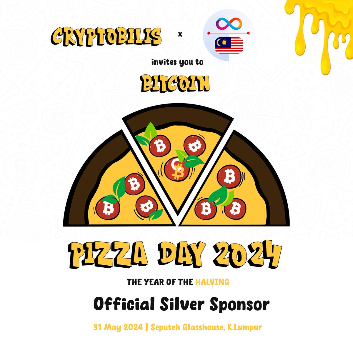 ICP Malaysia Giveaway 5x all access pass for Bitcoin Pizza Day 2024. To  Join: 1. Like and Retweet this post 2. Comment your favorite pizza 3.  Follow @icp_Malaysia 4. Join https://t.co/FqcdgwFqpJ See