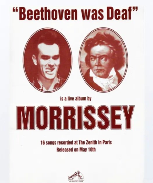 #OnThisDay in 1993 Morrissey released his live album ● Beethoven Was Deaf Recorded at The Zenith Paris