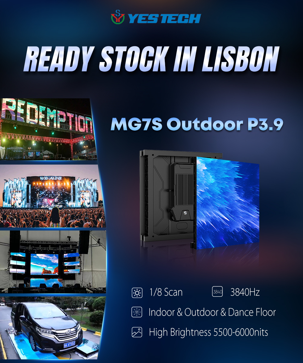 Looking to set your events aglow with brilliance? MG7S P3.9 --Ready Stock in Lisbon and is about to elevate any occasion into a visual delight. First come, First served. Seize the opportunity to illuminate your events with unmatched vibrancy. #yestech #leddisplay #mg7s #stocksale