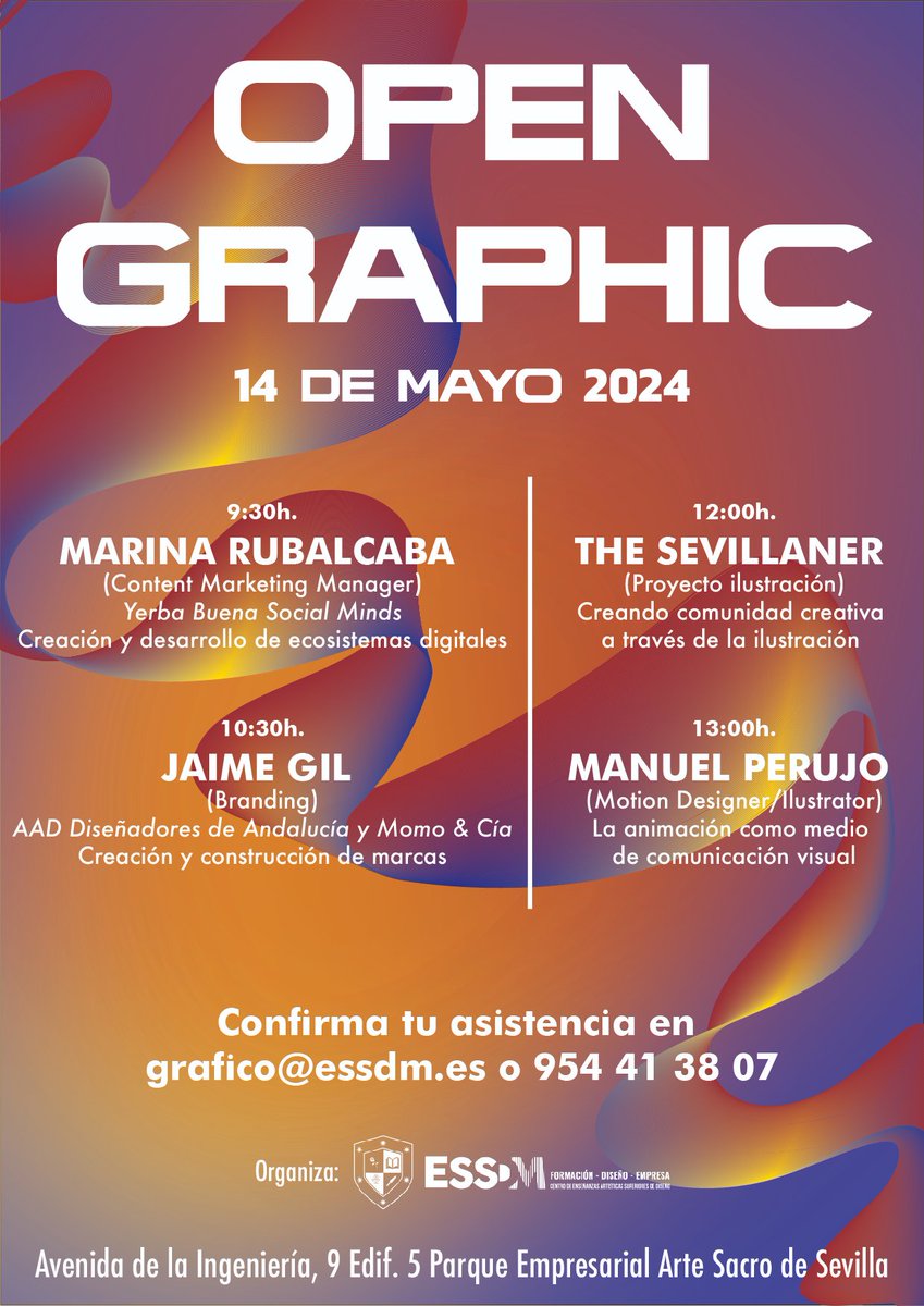 ESSDM organiza el Open Graphic: un evento para apasionados del diseño gráfico 🎨💻🏷️

El 14 de mayo se celebrará en Sevilla la primera edición

#SevillaHoy #Diseño #Branding #Ilustración #ComunicaciónVisual #Sevilla

andaluciaeconomica.com/essdm-organiza…