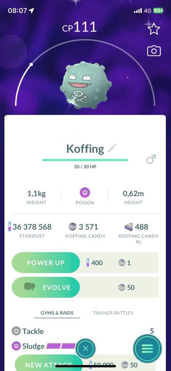 MartinPLDE's tweet image. #Koffing ✨ #PokemonGOPlus+