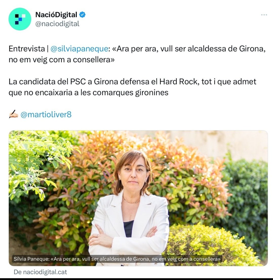 A Girona no hi ha espai per Hard Rock, a Tarragona es veu que pel PSC i Junts hi cap tot el que els altres no volen
Per @Esquerra_ERC no hi ha territoris de primera i de segona
La gent del Camp, l'Ebre i el Baix Penedès aspirem a MÉS, ens ho mereixem TOT

diaridetarragona.com/movil/cat-es-m…