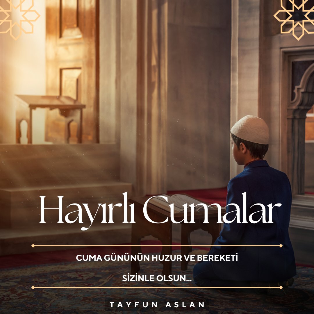 Cuma gününün huzur ve bereketi sizinle olsun... #HayırlıCumalar