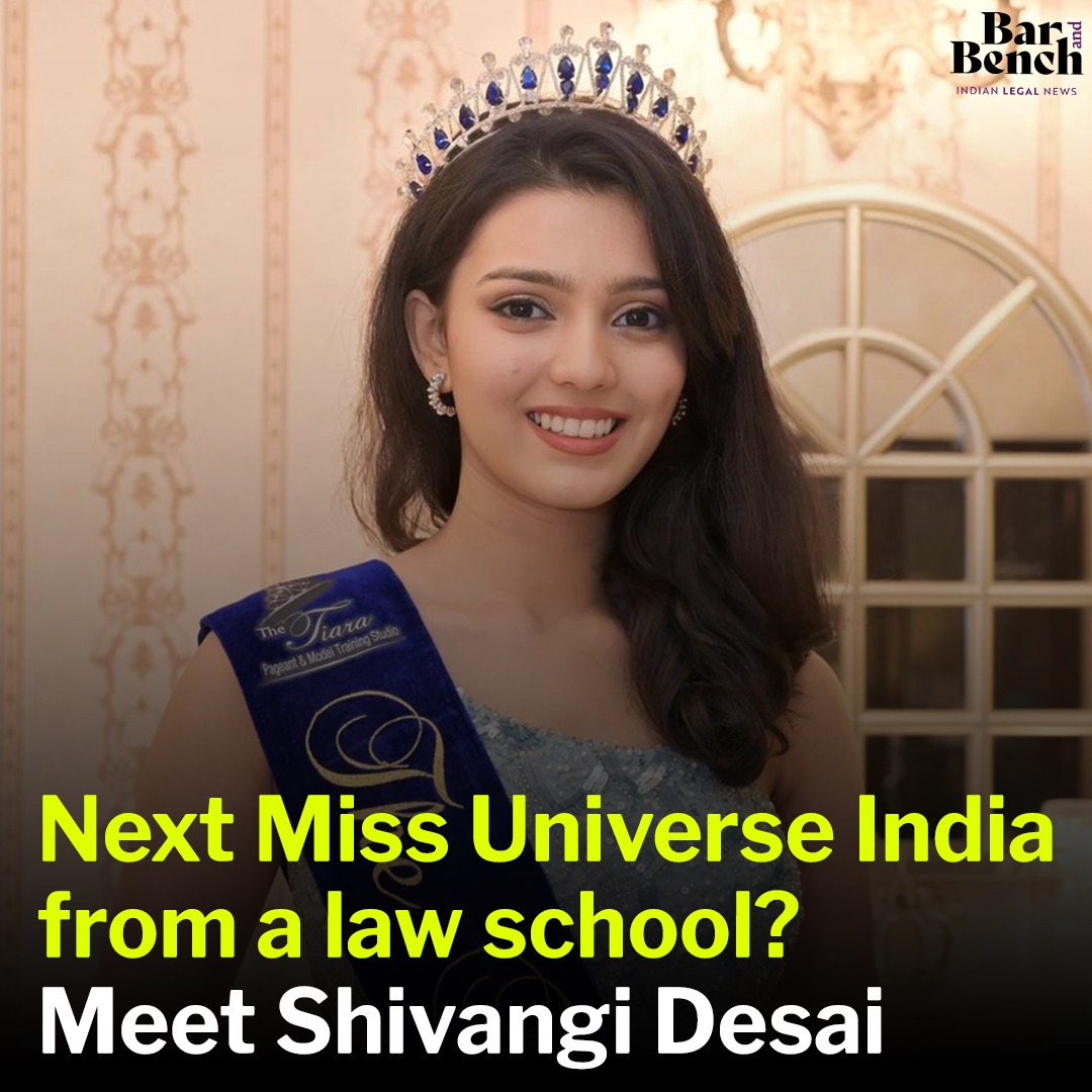 Next Miss Universe India from a law school? Meet Shivangi Desai Read story here: tinyurl.com/3t48589u