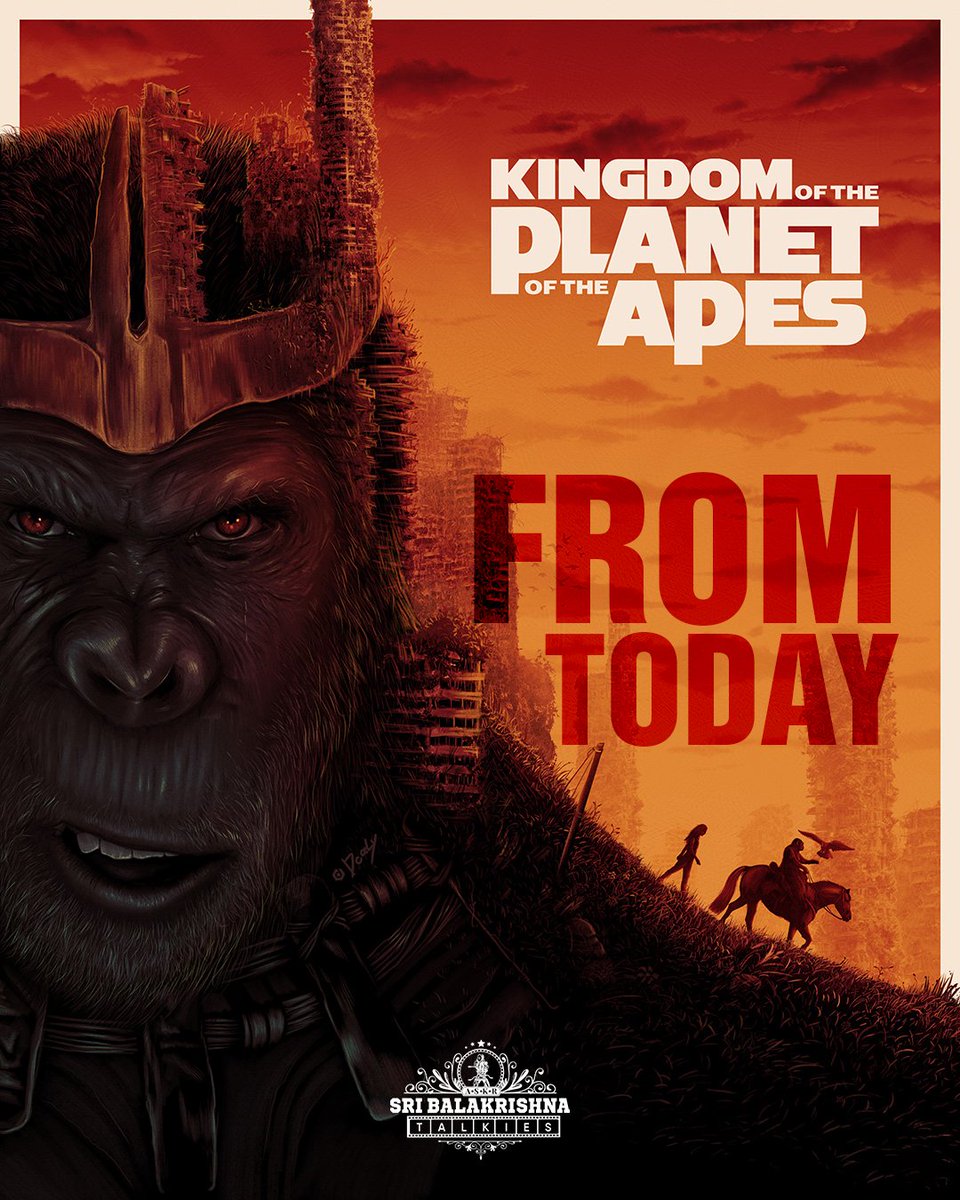 Together strong...! Experience Kingdom of the Planet of the Apes from today at Sri Balakrishna Talkies. Book your tickets now at the box office and paytm ticketnew app. #KingdomOfThePlanetOfTheApes #FromToday #SBKTalkies #PaytmTicketnewapp