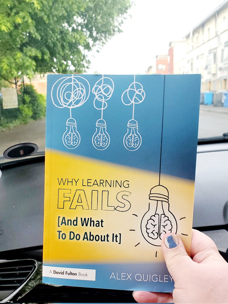 My other half is working at my school for a couple of weeks, so he does the driving and I get to spend my commute reading the new @AlexJQuigley book that I've been looking forward to since his presentation at @researchEDBrum