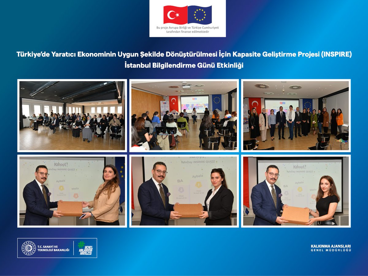 📍İSTANBUL/SALT GALATA 📝INSPIRE PROJESİ BİLGİLENDİRME GÜNÜ ETKİNLİĞİ Türkiye’nin yaratıcı ekonomi potansiyelini güçlendirmek amacıyla Genel Müdürlüğümüz koordinasyonunda, @istkaorgtr ve @izmirkalkinma ortaklığıyla yürütülen Türkiye’de Yaratıcı Ekonominin Uygun Şekilde…