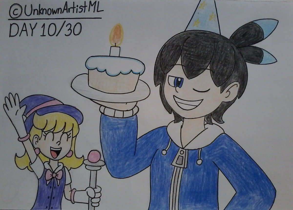 Madeline's MAY-gical Medley DAY 10: Max's Birthday

Madeline is here to celebrate Max Ishikawa's birthday!
It's confirmed that he's canonically 24-year old today, born in 2000!

#UnknownArtistML #MadelineMonth2024 #TraditionalArt #OC #OriginalCharacter #Magician #MaxIshikawa