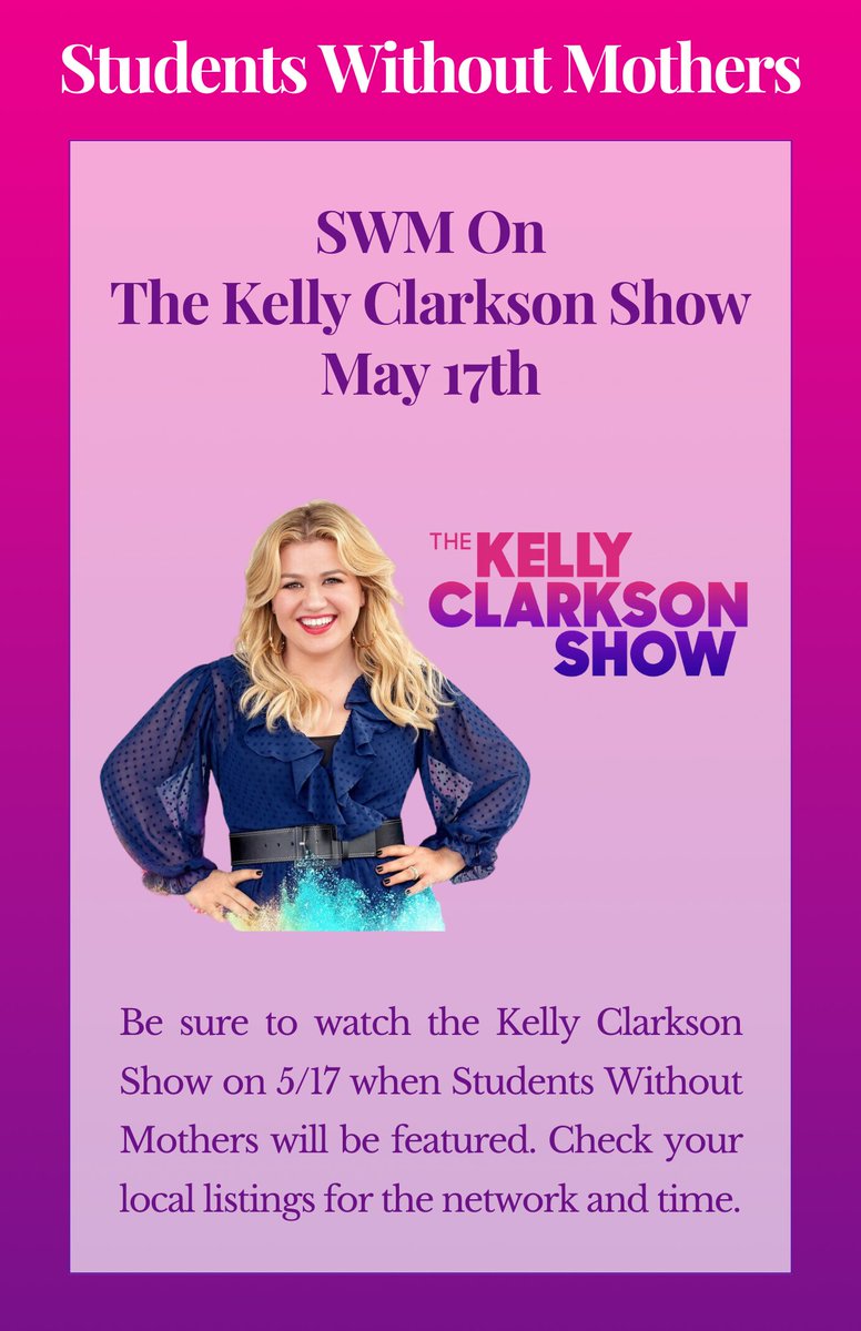 Sooo proud to serve on the Advisory Board of Students Without Mothers - studentswithoutmothers.org