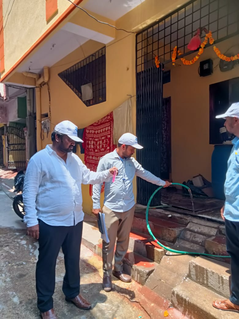 Sir,
Inspection of water supply in *Sitarama bakti samaj gally and Habeeb FathimaNagar slums,Borabanda during supply hours along with Manager n staff 
Conducted RC  test n observed 0.5 PPM,  Supplies are normal 
GM6,HMWSSB <a href="/HMWSSBOnline/">HMWSSB</a> <a href="/TelanganaCMO/">Telangana CMO</a> <a href="/TelanganaCS/">Office of Chief Secretary, Telangana Govt.</a>
@<a href="/MDHMWSSB/">K Ashok Reddy, IAS</a>