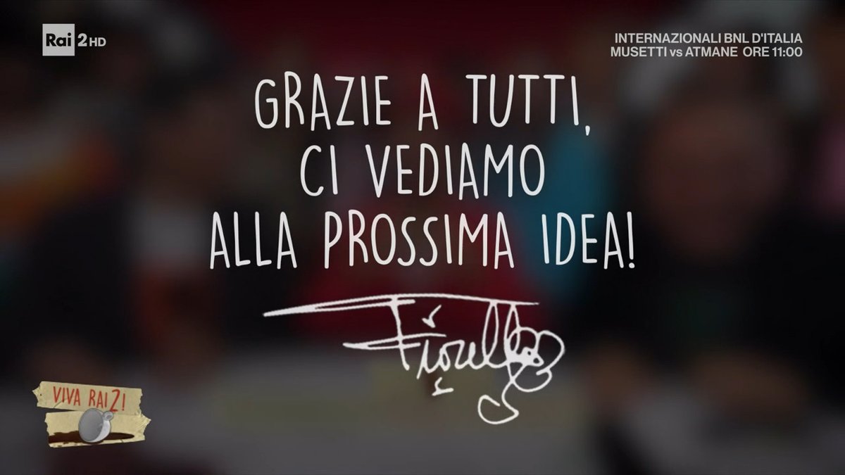 Si archivia una bella idea in attesa della prossima. Bravo @Fiorello!