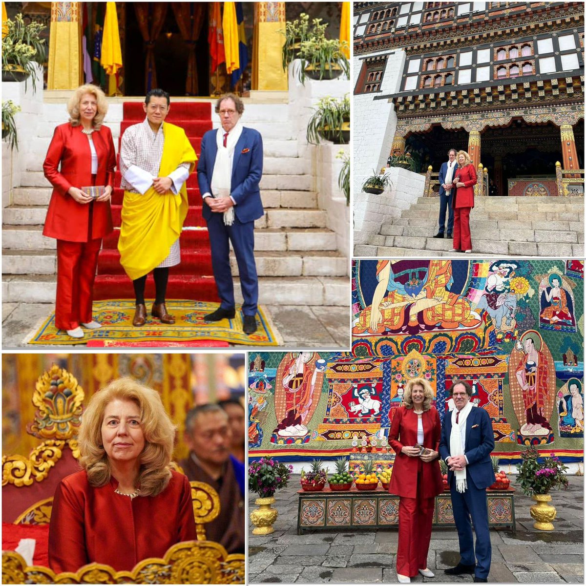 In a beautiful ceremony 🇳🇱 Ambassador @marisagerards presented credentials to His Majesty Jigme Khesar Namgyel Wangchuck, the King of Bhutan 🇧🇹