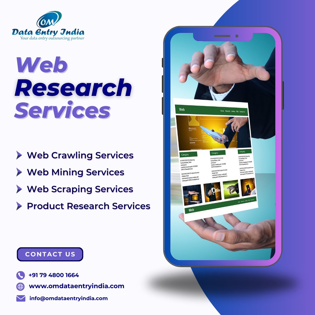 Need accurate data for your business? Let Om Data Entry India handle your web research needs with precision and expertise.

#webresearchservices #webresearchservice #webresearchcompanies #webresearch #webservice #webcrawling #webscraping #data #datascraping #webscrapingservices