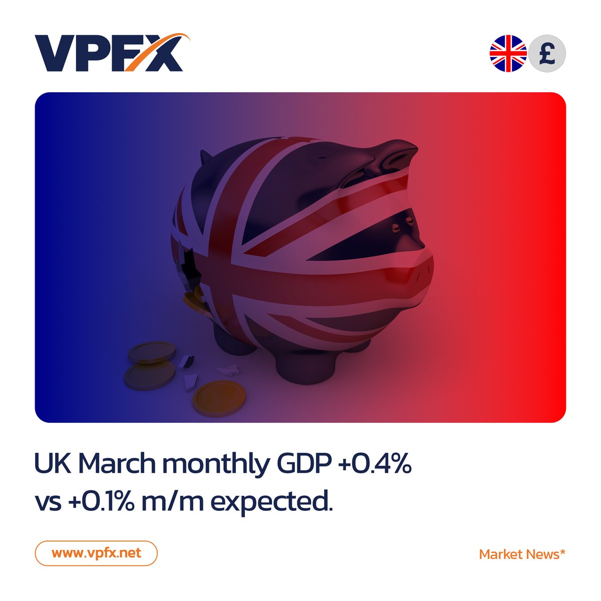 Gross Domestic Product (GDP) measures the annualized change in the inflation-adjusted value of all goods and services produced by the economy. #vpfx #unitedkingdom🇬🇧 #pound #forexnews #forexmarket #forexbroker #gdp