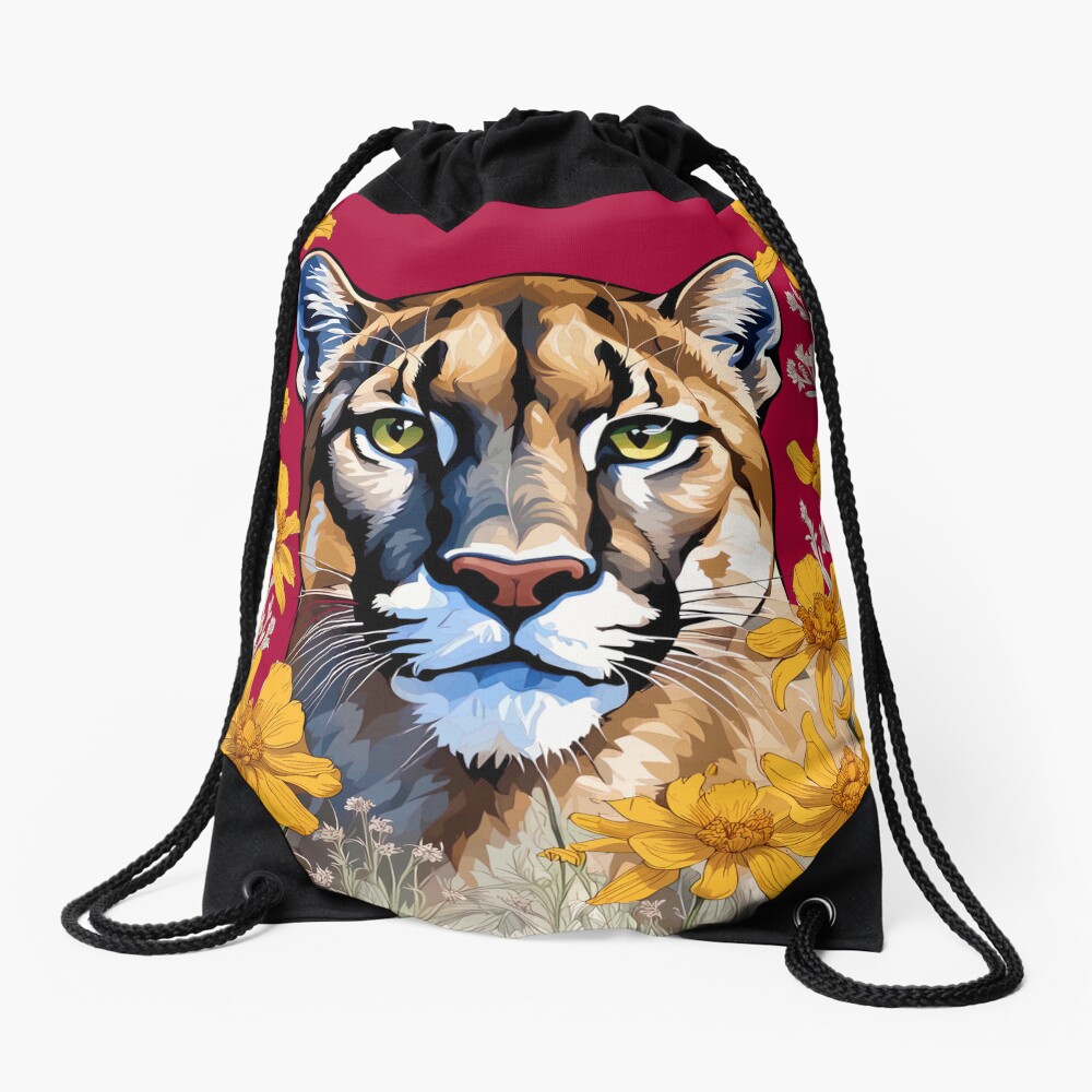 'A Florida Panther Surrounded By A Coreopsis Flower Border' #sticker #taiche #redbubble #NationalFloridaDay #January25th #floridaday #roadtripusa #roadtrip #travel #travelwear #usa📷 #roadtrippin #travelusa #usatravel #usaroadtrip #america redbubble.com/i/sticker/A-Fl…
