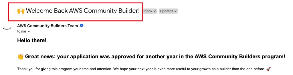 🎉Thrilled to announce that I've been approved for another year in the AWS Community Builders program! 

Super grateful for this opportunity @jasondunn @shafjag @awscloud 🙌

Let's keep innovating together! 💡

#AWSCommunityBuilders #CommunityBuilder
