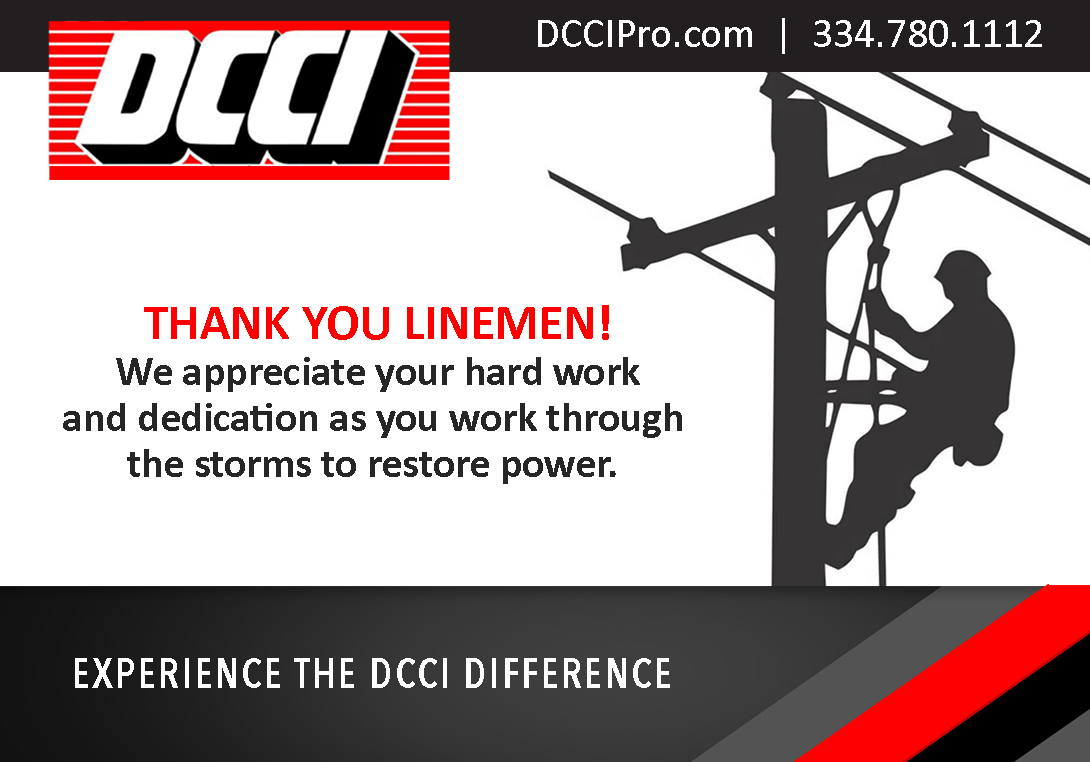 We are grateful to all linemen for their hard work during this inclement weather. We are proud to partner with many electric utilities by providing their mobile technology needs that help keep them safe in the storms. 
#ThankALineman #DCCIDifference #Radios #EmergencyLighting