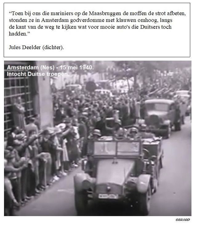 Terugblik. Vandaag is het 84 jaar geleden dat Duitse troepen ons land binnenvielen. Een paar dagen later liep Amsterdam massaal uit om de vijand te ontvangen. De hele video van de Duitse intocht in Amsterdam is hier te zien: gerard1945.wordpress.com/2018/02/23/15-…