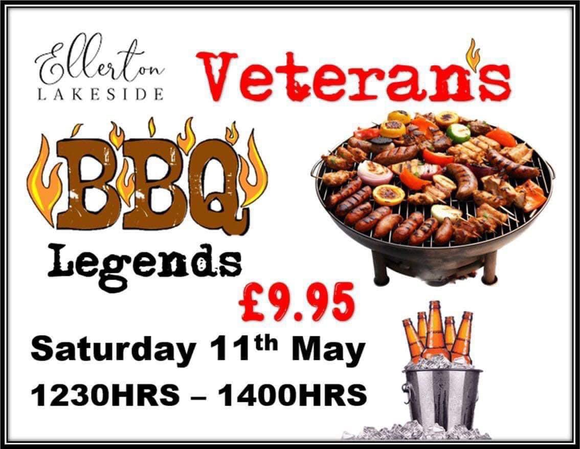 Armed Forces Veterans BBQ! Come down to the lakeside and enjoy an afternoon of BBQ food, drinks and live music 🍔🌭🍺🎹🎵

10 minute drive from Catterick Garrison (A1 Junction 52) to Ellerton Lakes, Scorton, DL10 6AP. 😊

#VeteransBBQ 🌟🌟🌟🌟🌟 #Legends