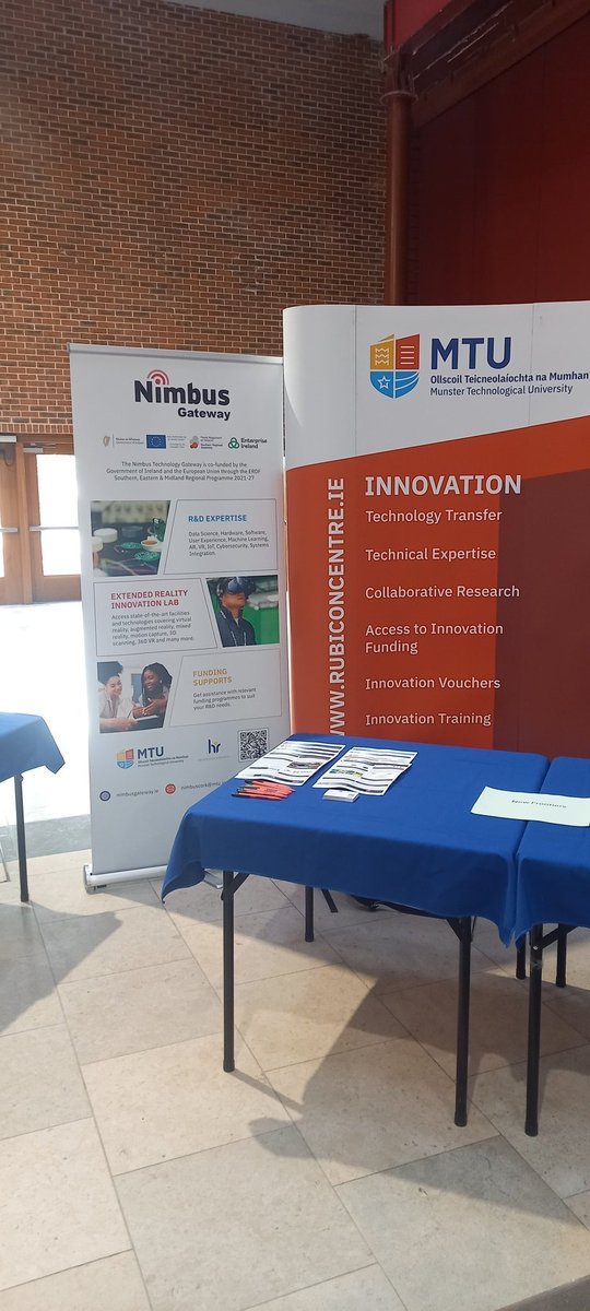 Big industry event here today @MTU_ie @extendedcampus #ConnectWithMTU #euinmyregion Nimbus staff available at the MTU Innovation stand.