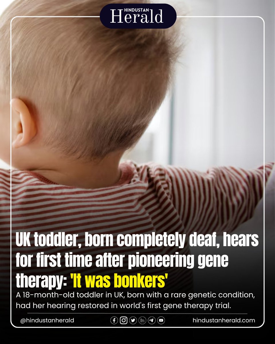 A heartwarming moment as a UK toddler hears for the first time through pioneering gene therapy. This groundbreaking trial offers hope to millions. Share your thoughts on this inspiring milestone! #GeneTherapy #MedicalBreakthrough #HindustanHerald