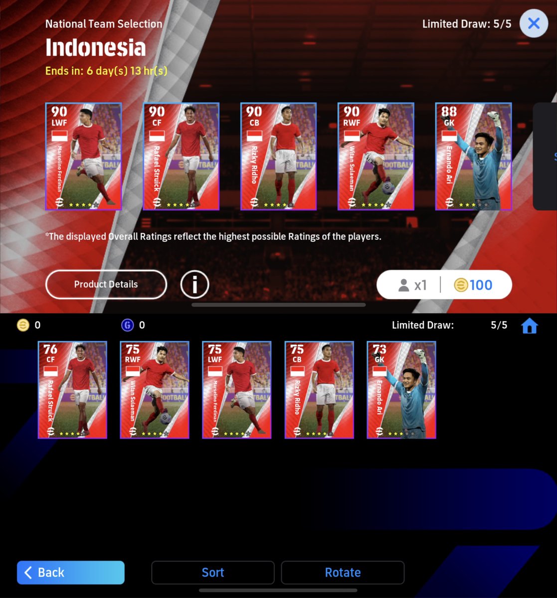 National Team Selection : Indonesia 🇮🇩⚽️

*Region-Specific

#eFootball2024 | #eFootballHUB