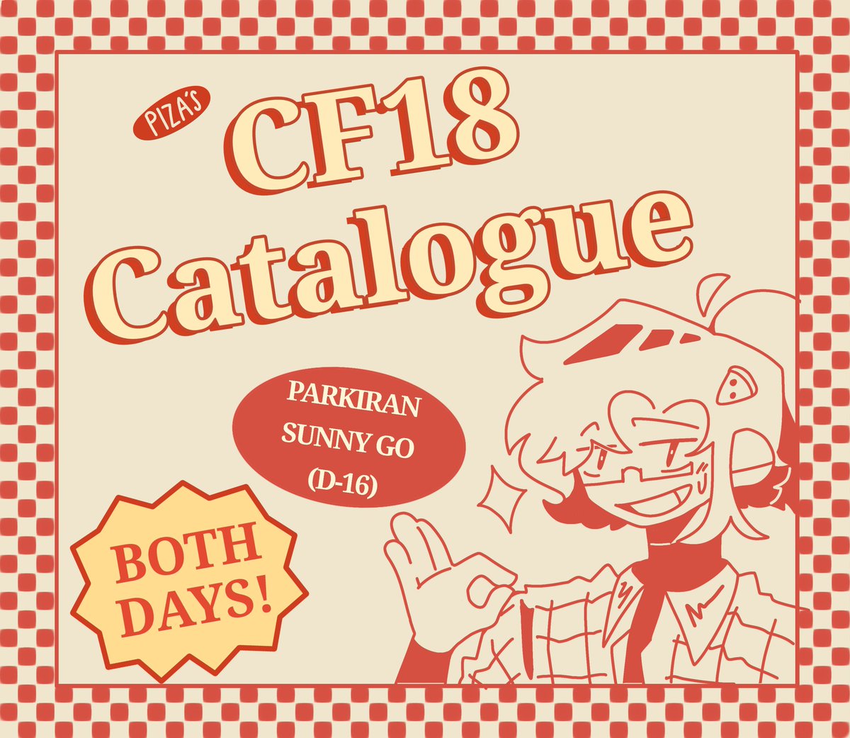 [Share n Likes are appreciated ♡] 

Hello!! Its ya boy Piza with their last minute #CF18 Catalogue!
|ω；｀)

🍕Parkiran Sunny Go/D-16
🍕Fandoms:
•One Piece ☠️
•Dead Plate 🥩
•Elevator Hitch ✂️
🍕DM for OTS Booking 

📅11-12 May 2024 (Both Days)
#comifuro18