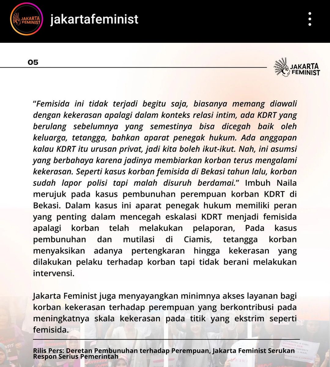 #StopFemisida #StopFemicide
Temen-temen, belakangan ini banyak berita tentang pembunuhan perempuan!
Ingat bahwa kekerasan BISA berawal dari bercandaan. Mulainya ucapan menjadi tindakan.