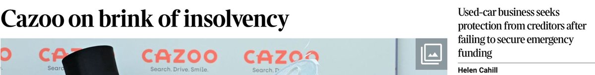 Cazoo you can’t! Car sales firm and sponsor of multiple sporting events fails to raise money and hovers on brink of going bust bit.ly/4aklb6V