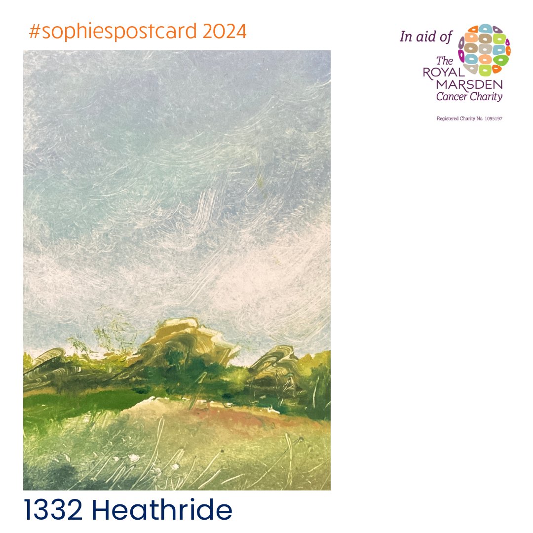 Thanks to the #secretartist who donated this wonderful #sophiespostcard to raise money for @royalmarsden Auction runs for 10 days on eBay and ends Sat 29th / Sun 30th June 2024 #callforartist Artwork deadline 24/5/24 Can you help us reach our fundraising target of £100k