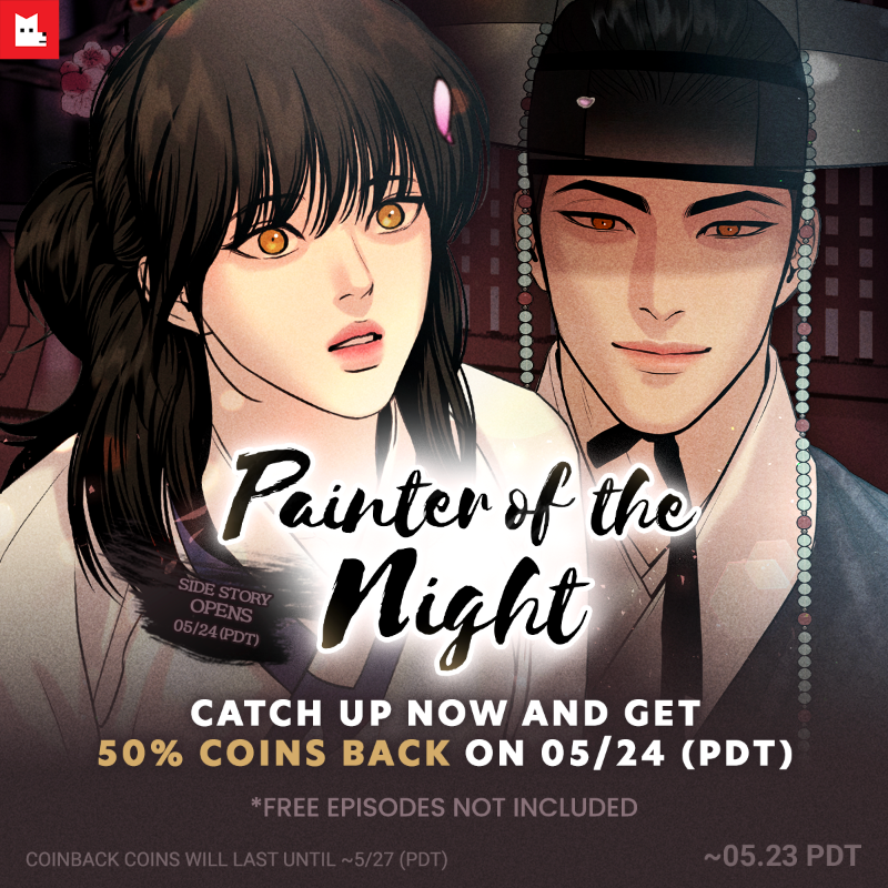 LezhinComics_US's tweet image. 🖌️𝗣𝗢𝗧𝗡 𝗶𝘀 𝗰𝗼𝗺𝗶𝗻𝗴 𝗯𝗮𝗰𝗸!🖌️⁠
Now is the perfect time to catch up on the entire series &amp;amp; get 𝟱𝟬% 𝗖𝗼𝗶𝗻𝘀 𝗯𝗮𝗰𝗸! *𝘜𝘴 𝘱𝘢𝘵𝘪𝘦𝘯𝘵𝘭𝘺 𝘸𝘢𝘪𝘵𝘪𝘯𝘨 𝘰𝘯 𝘵𝘩𝘦 𝘴𝘪𝘥𝘦 𝘴𝘵𝘰𝘳𝘺*⁠
⏰Now~𝟱/𝟮𝟯 𝗣𝗗𝗧⁠
🌙𝗥𝗲𝗮𝗱 𝗡𝗼𝘄👉bit.ly/tw_potn_event
#POTN