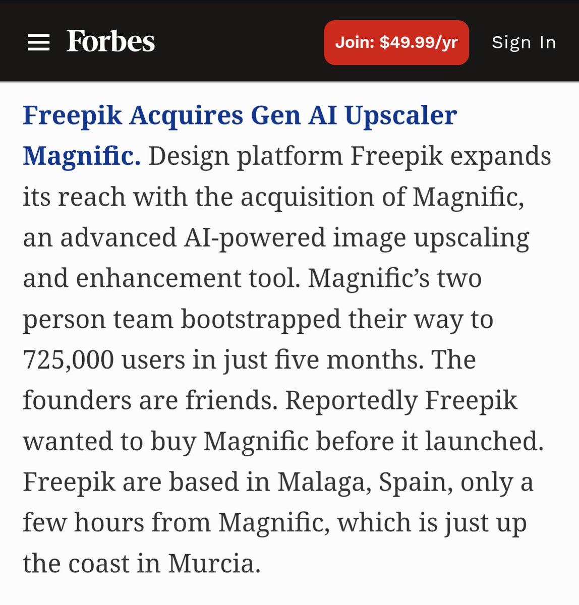 javilopen's tweet image. Dad, we made it into Forbes!