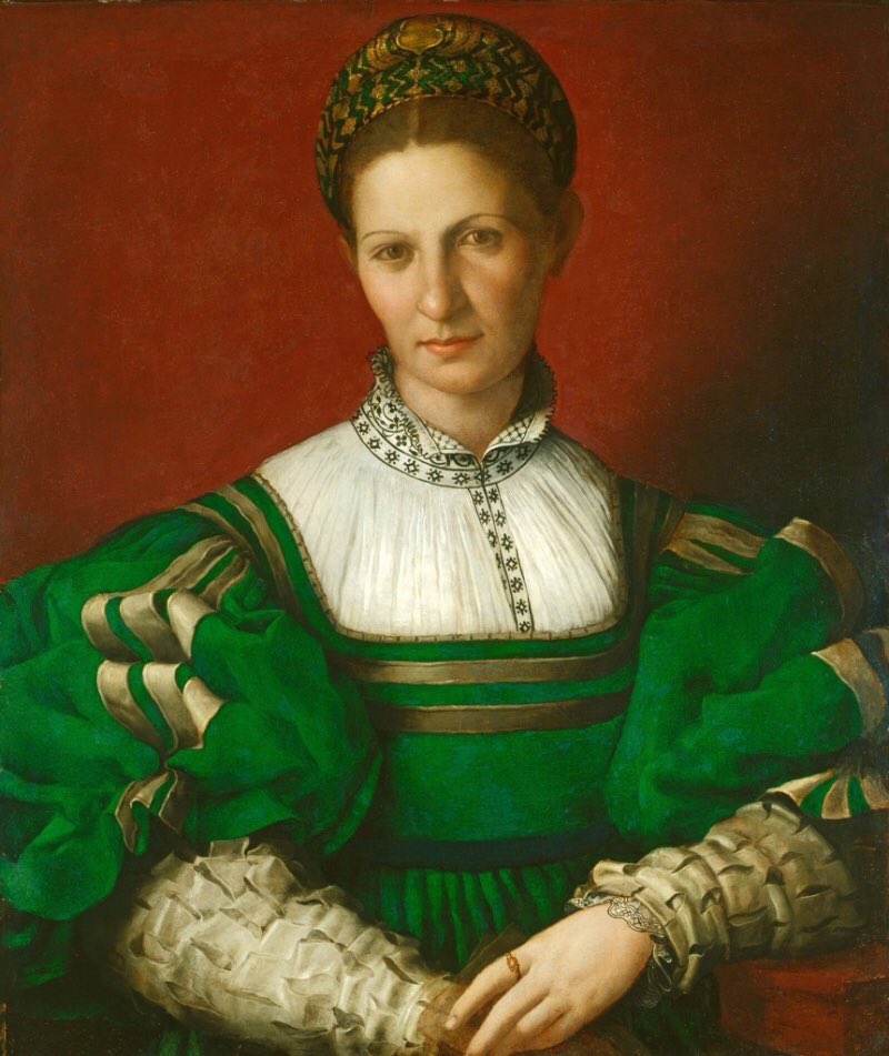 Here’s something wonderful; a lady in green by Bronzino. We own it, but we’re not allowed to see it because it’s behind the Royal paywall. Hopefully one day it’ll be there for all of us to look at in The National Gallery. What colours! What character! Wonder who she was?