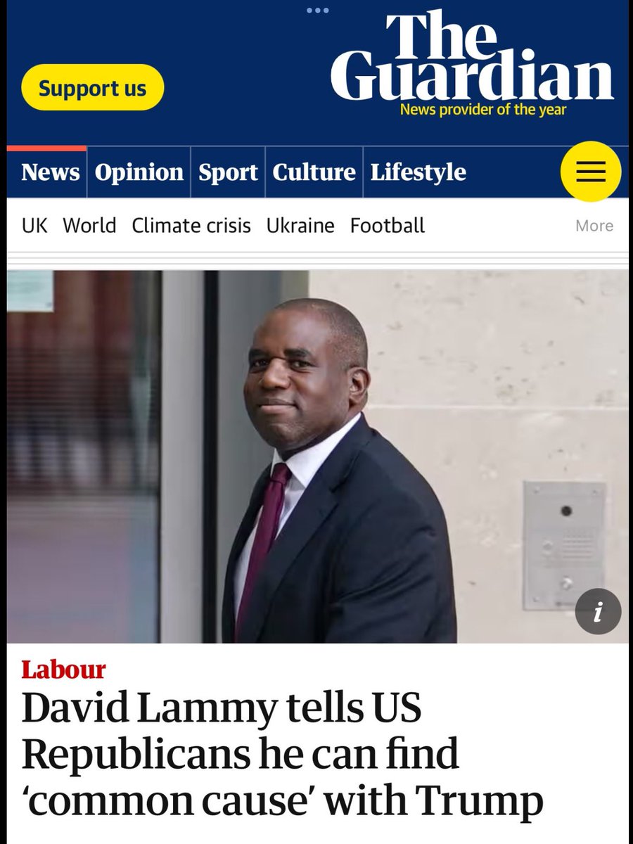 Likud Lammy saying he can find common cause with Trump tells you everything you need to know about Starmer’s Labour.