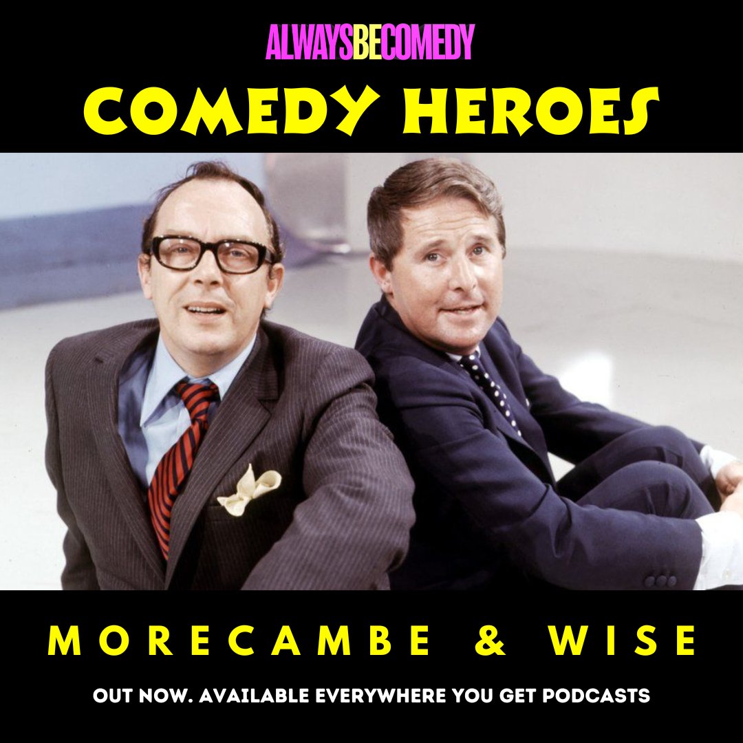 New episode of Always Be Comedy's Comedy Heroes is out now and it's all about the great Morecambe & Wise. Eric was *always* on while Ernie is the Adam Wharton of comedy (puts a shift in). Much love for M&W. Available everywhere you get podcasts: alwaysbecomedy.com/podcast 🩷💛