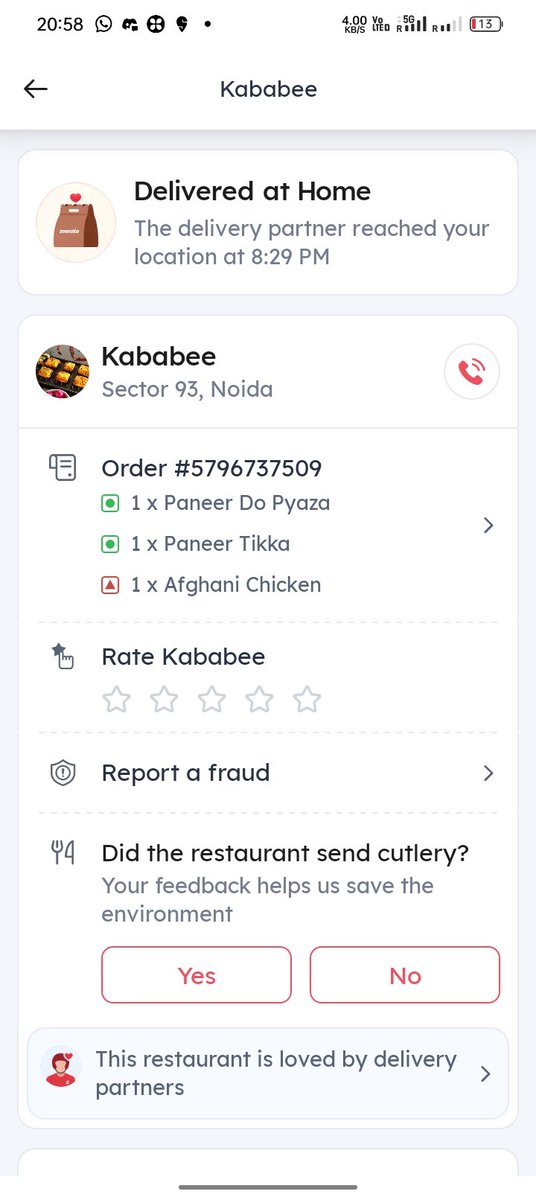 smartdilbert's tweet photo. Cautious 🤨 #PrepaidFoodFraud #zomato Zomato is on cheat. I have ordered food prepaid the Zomato on 05.05.2024. I have not received food on time, so I immediately called the assigned delivery boy. He said - he has delivered the items at the PIN location. I have not received.. https://t.co/ACigarpPjM