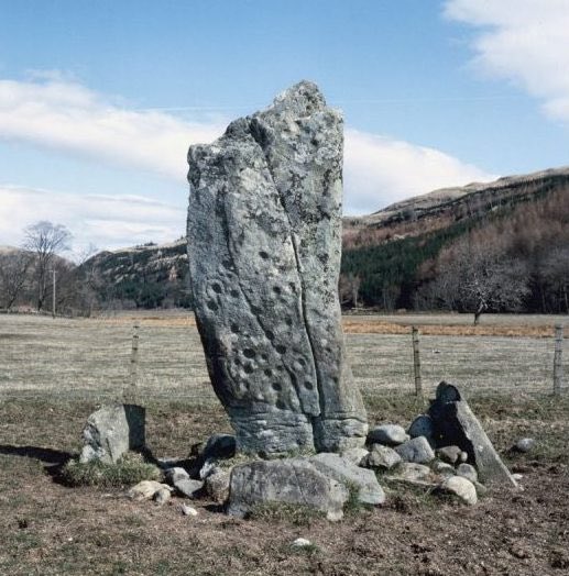 Cup and ring marked standing stone at Nether Largie, Kilmartin valley 📷 RCAHMS scarf.scot/national/scarf…