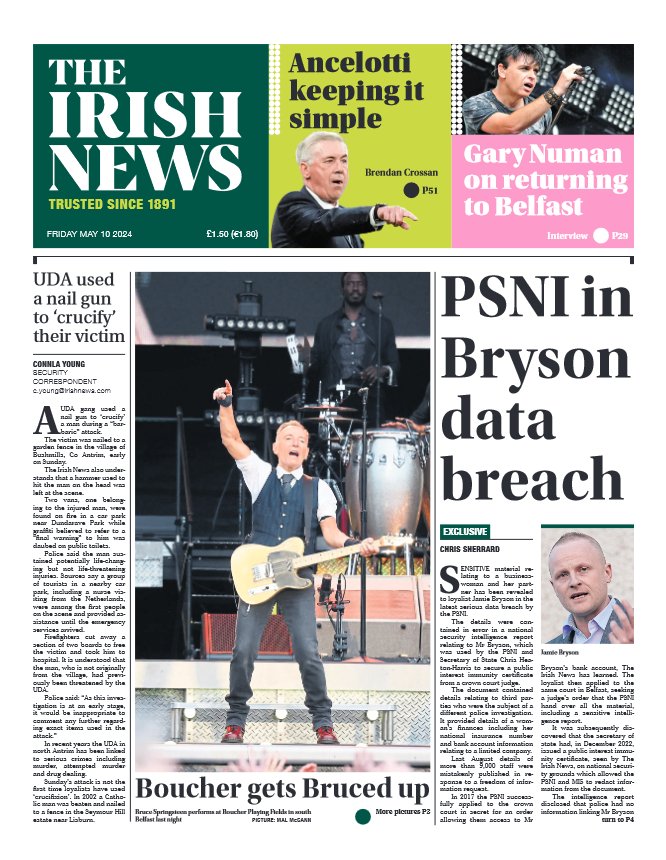 Today's @irish_news: I have learned that the PSNI revealed sensitive information, including bank details, to @JamieBrysonCPNI in yet another data breach by the force. Full story here: irishnews.com/news/northern-…