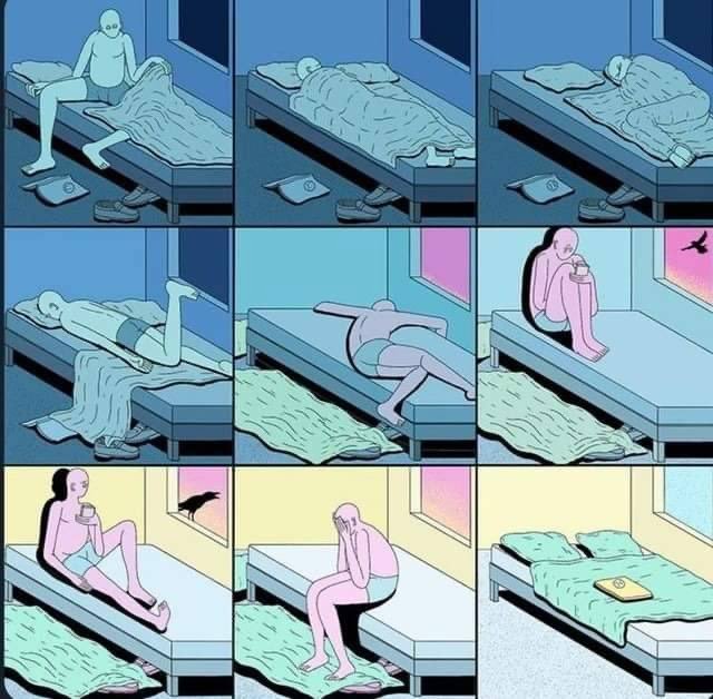 quando a mente não descansa, o corpo também não descansa.