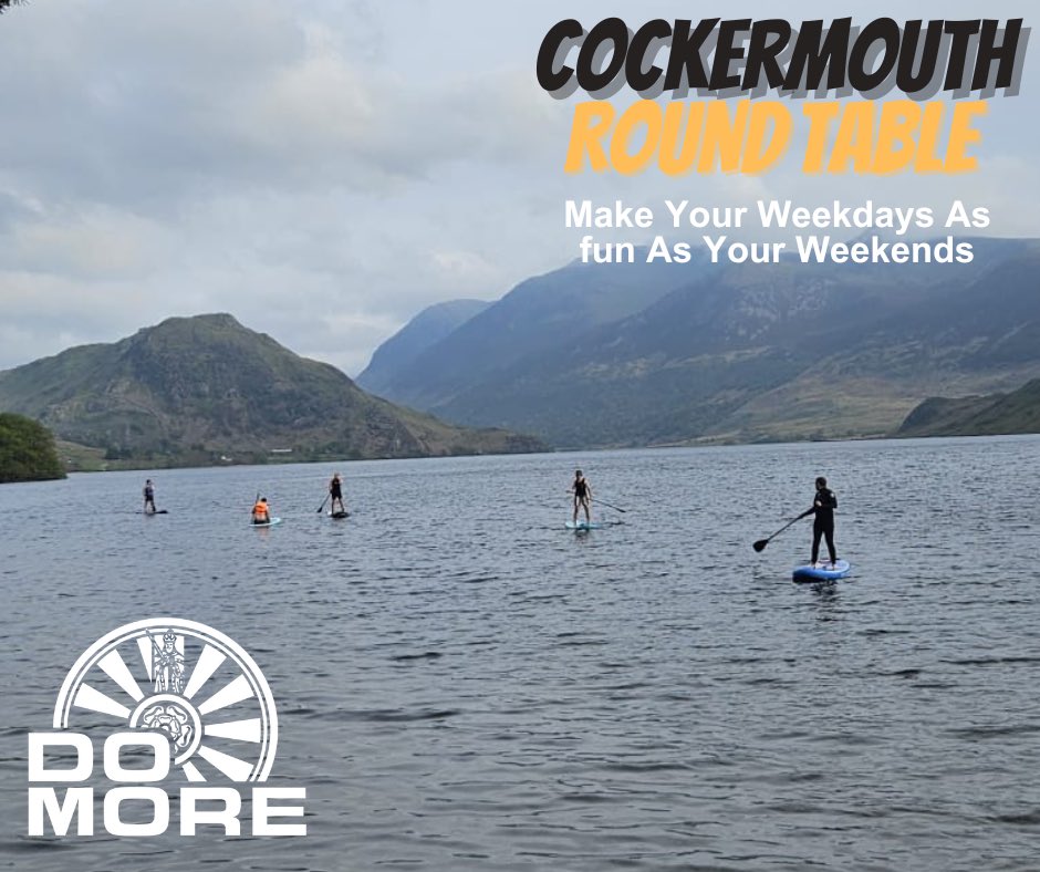 Another midweek event- this time paddle boarding at Crummock.
Lots of laughs at ourselves when we fell off, few beers and some bbq food.
Sat at home wishing you could #DoMore?Then send us a message.
Next up Newland’s Valley #ghyllscrambling on 20/5/24 💦

#RoundTable #Cockermouth