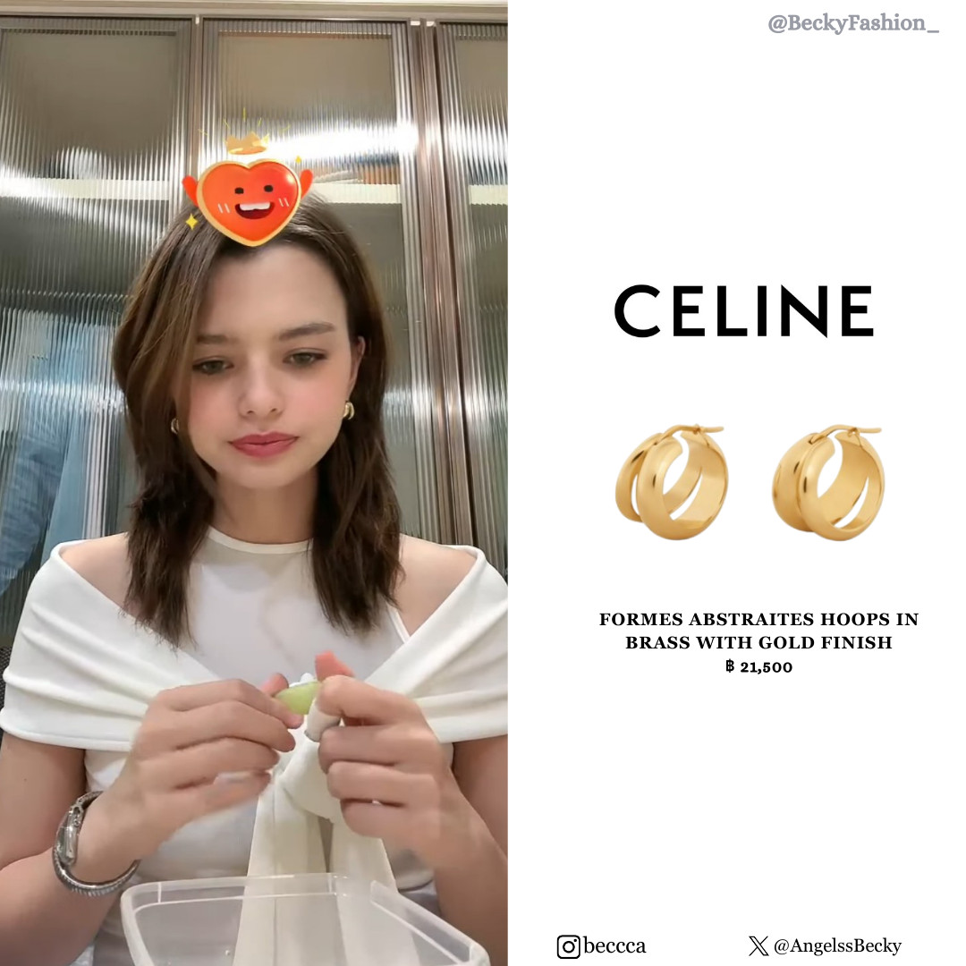 090524 | Live Tiktok @.angelssbecky @AngelssBecky Along with earrings from the brand #CELINE @celineofficial #Beckysangels