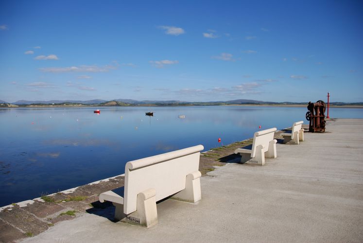 Good morning from beautiful #Donegal ♥ Today's #GoodMorning photograph is of #Mountcharles pier on Donegal Bay. #Ireland #peace #calm #reflections #piers #seats #skies #summer #boats @ThePhotoHour