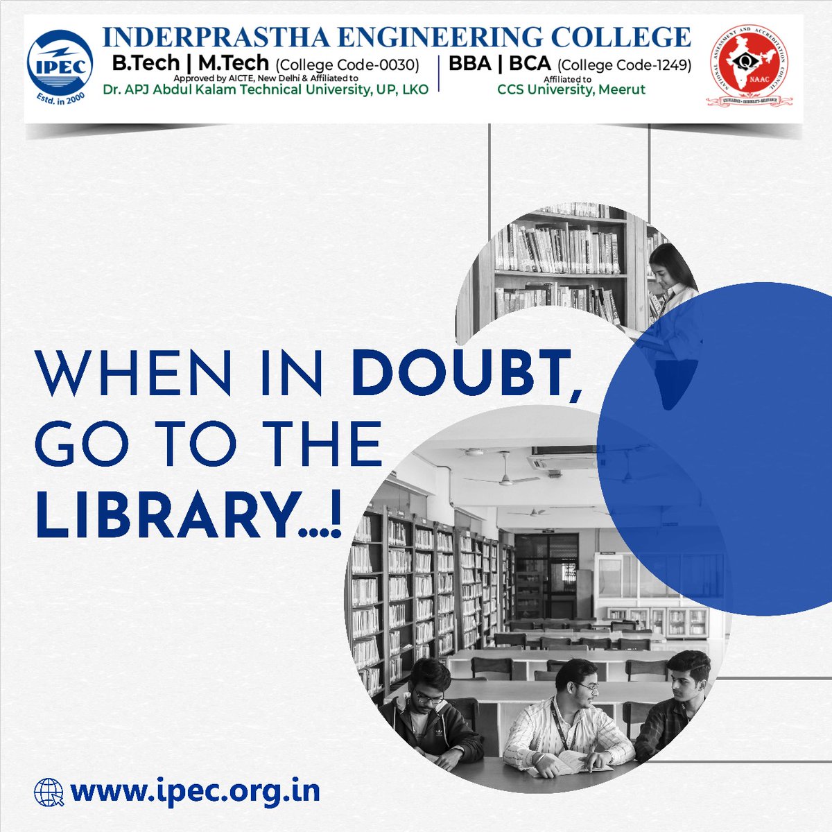 Avail a world class variety of books only at Inderprastha Engineering College Library..!

#InderprasthaEngineeringCollege #ipec #ipec30
#LibraryTreasures #BookwormParadise #KnowledgeHub #ReadersDelight #ExploreBooks #LiteraryWorld #LibraryLife #BookLoversCommunity